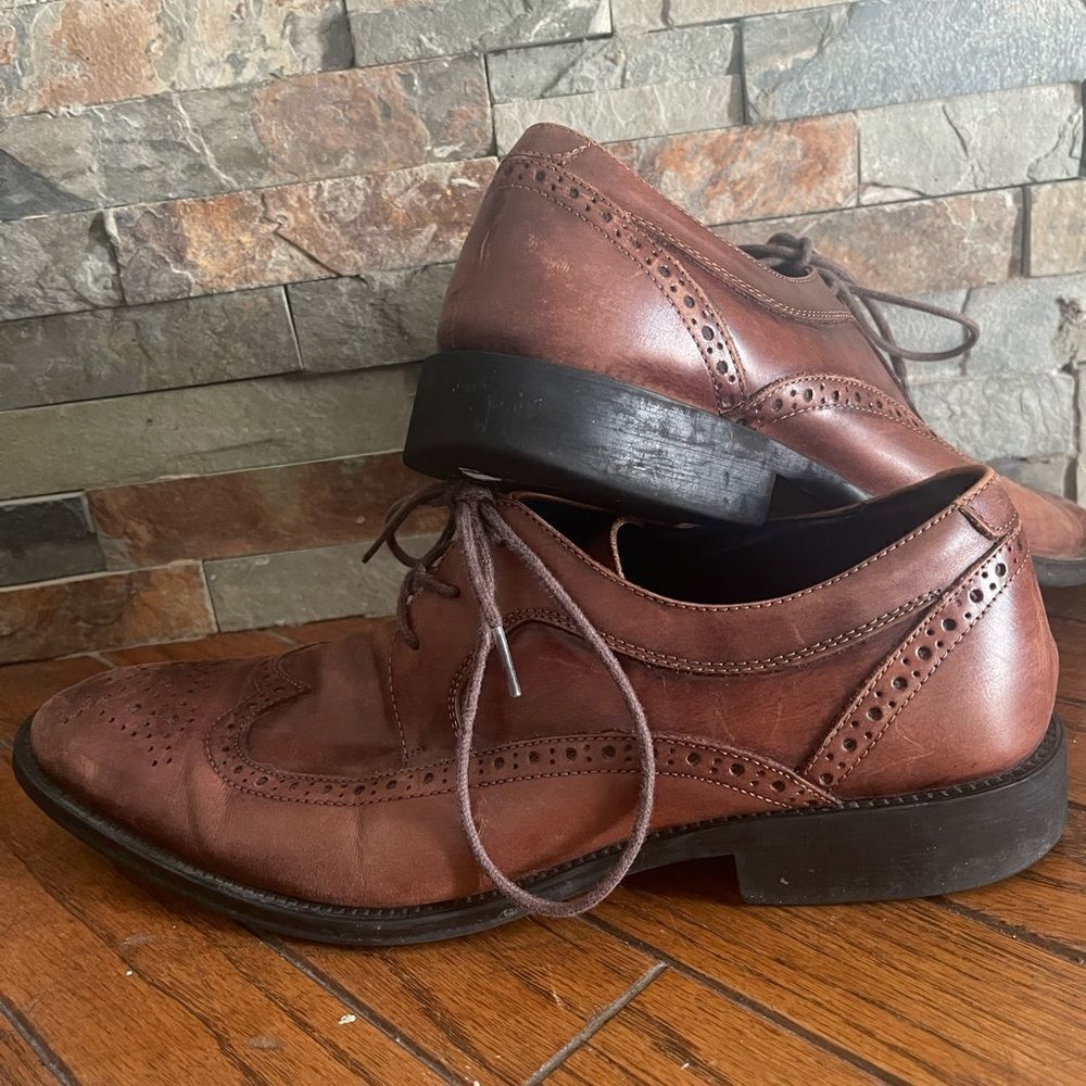 Aldo mens leather dress shoe loafers